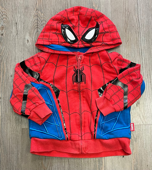 Red  Disney  Spiderman Hoodie, 2Y