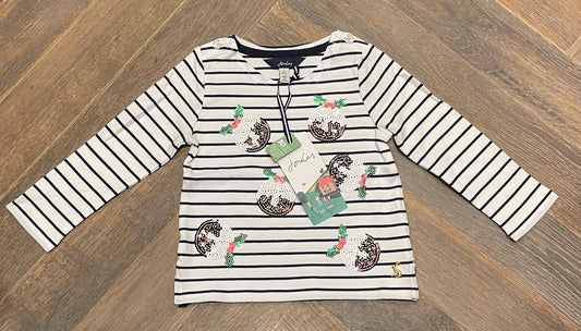 White  Joules LS Jingle Bells, 12M