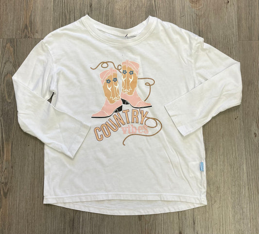 White  F4A Tee LS, 6Y