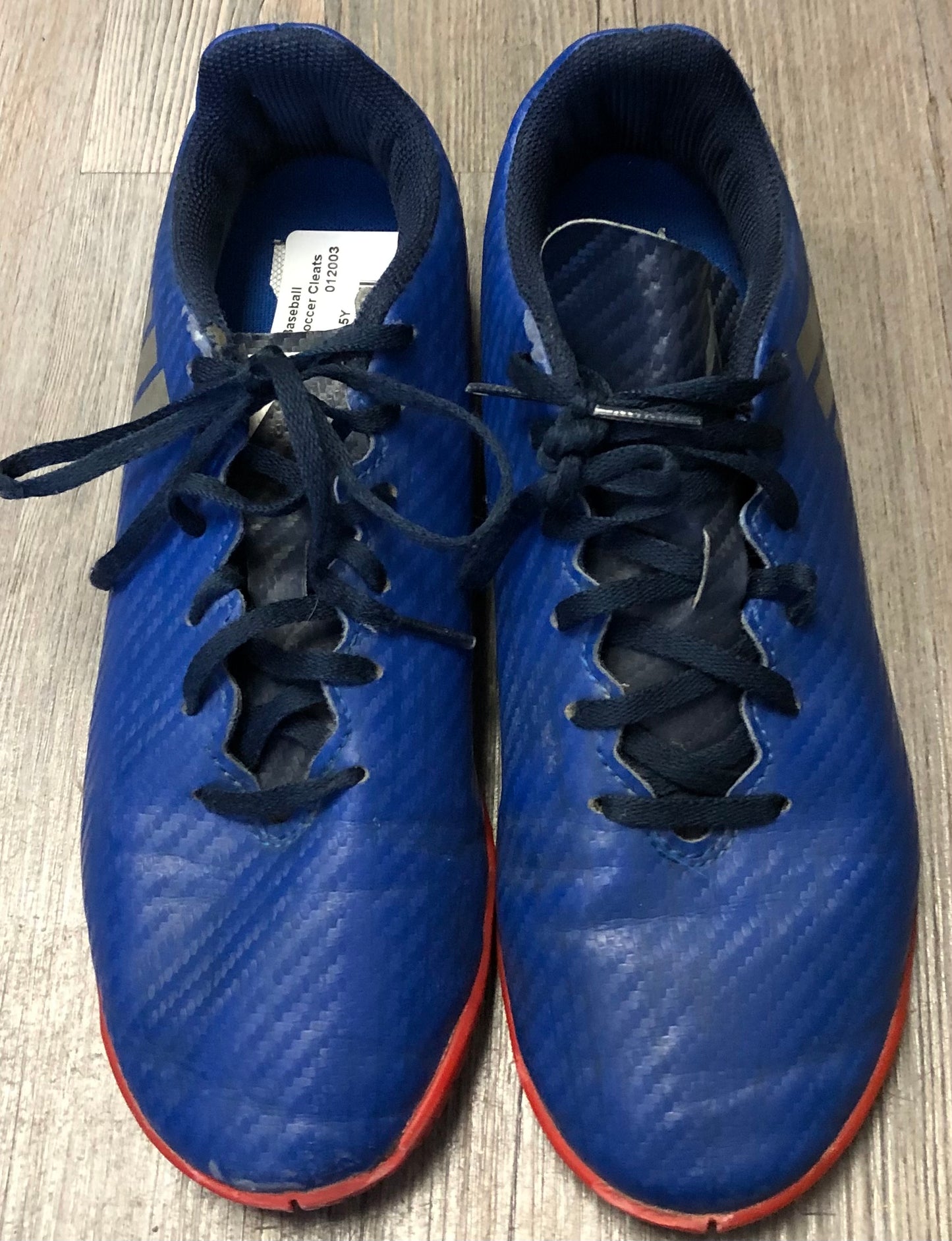 Blue  Adidas Soccer Cleats, 5Y