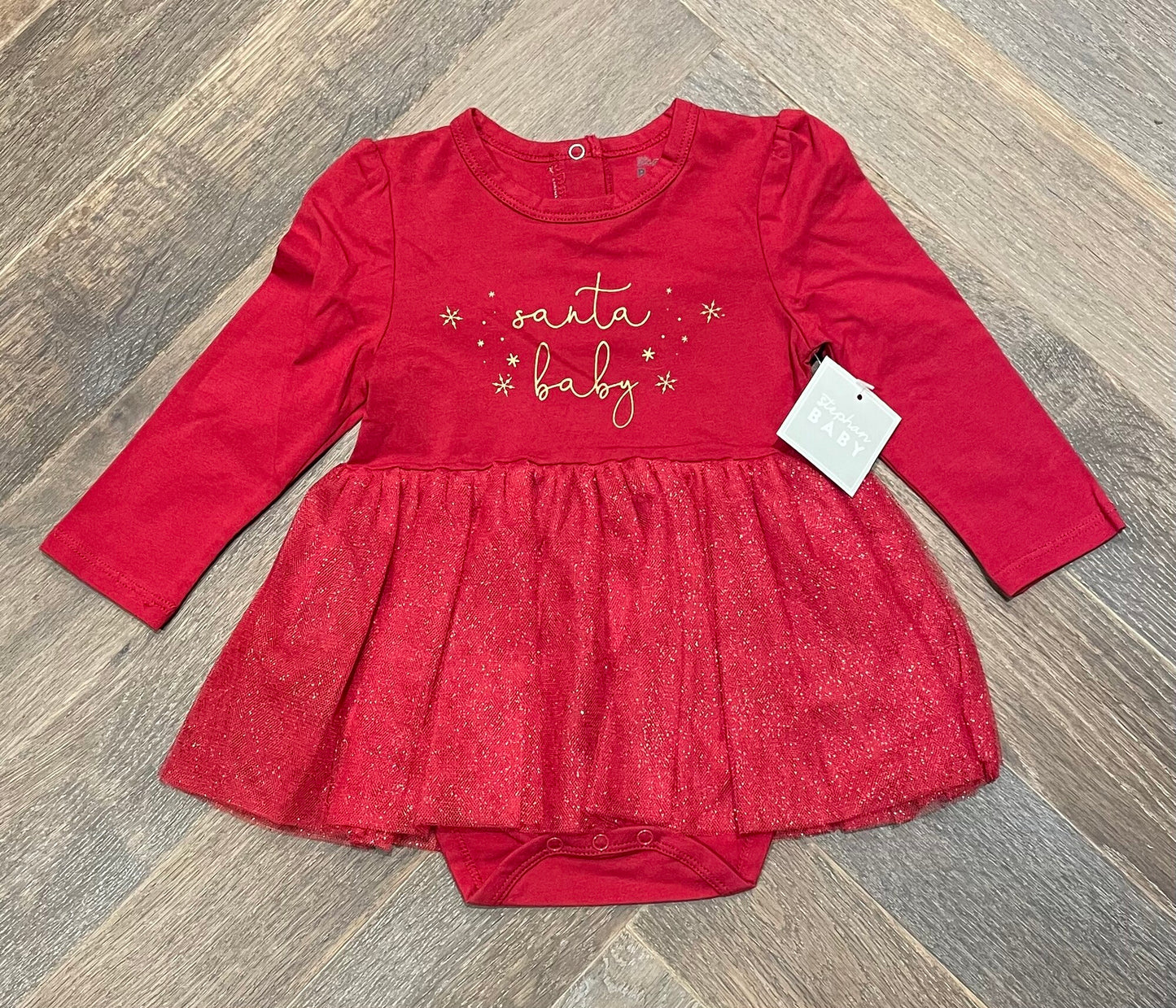 Red  Stephan Baby Dress, 6-12M
