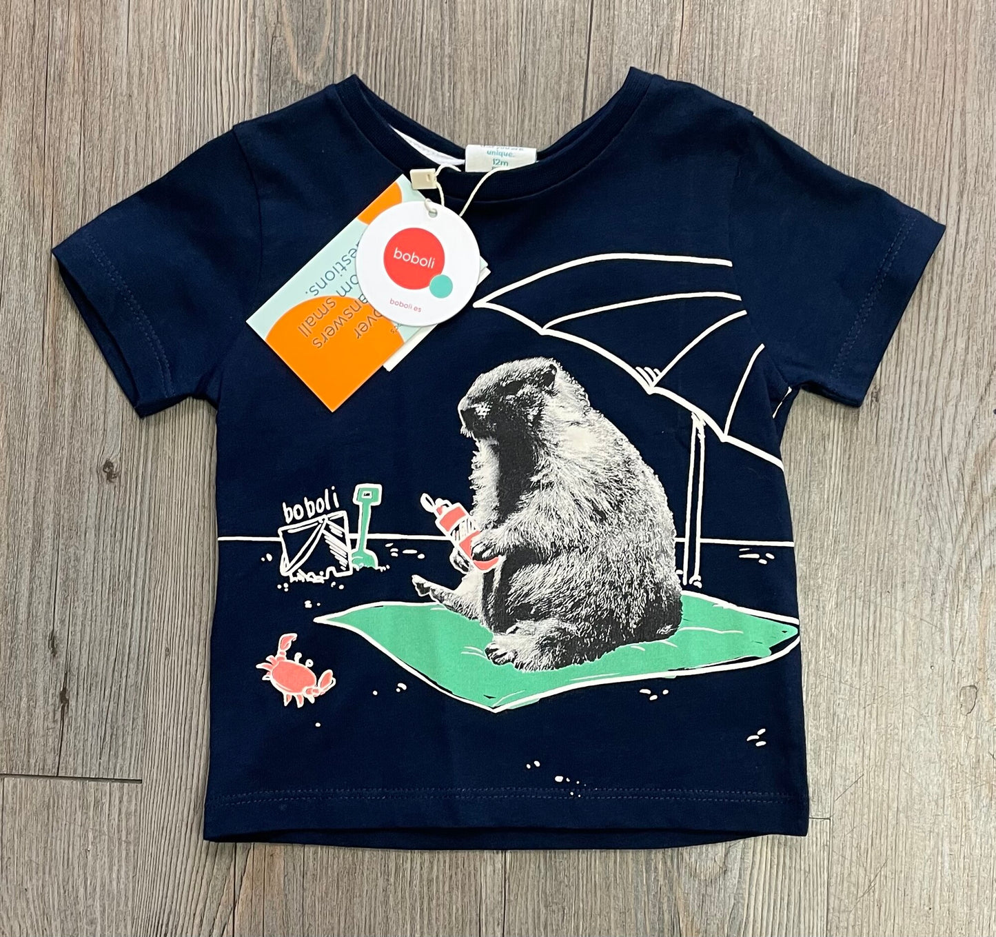 Navy  Boboli Tee, 12M