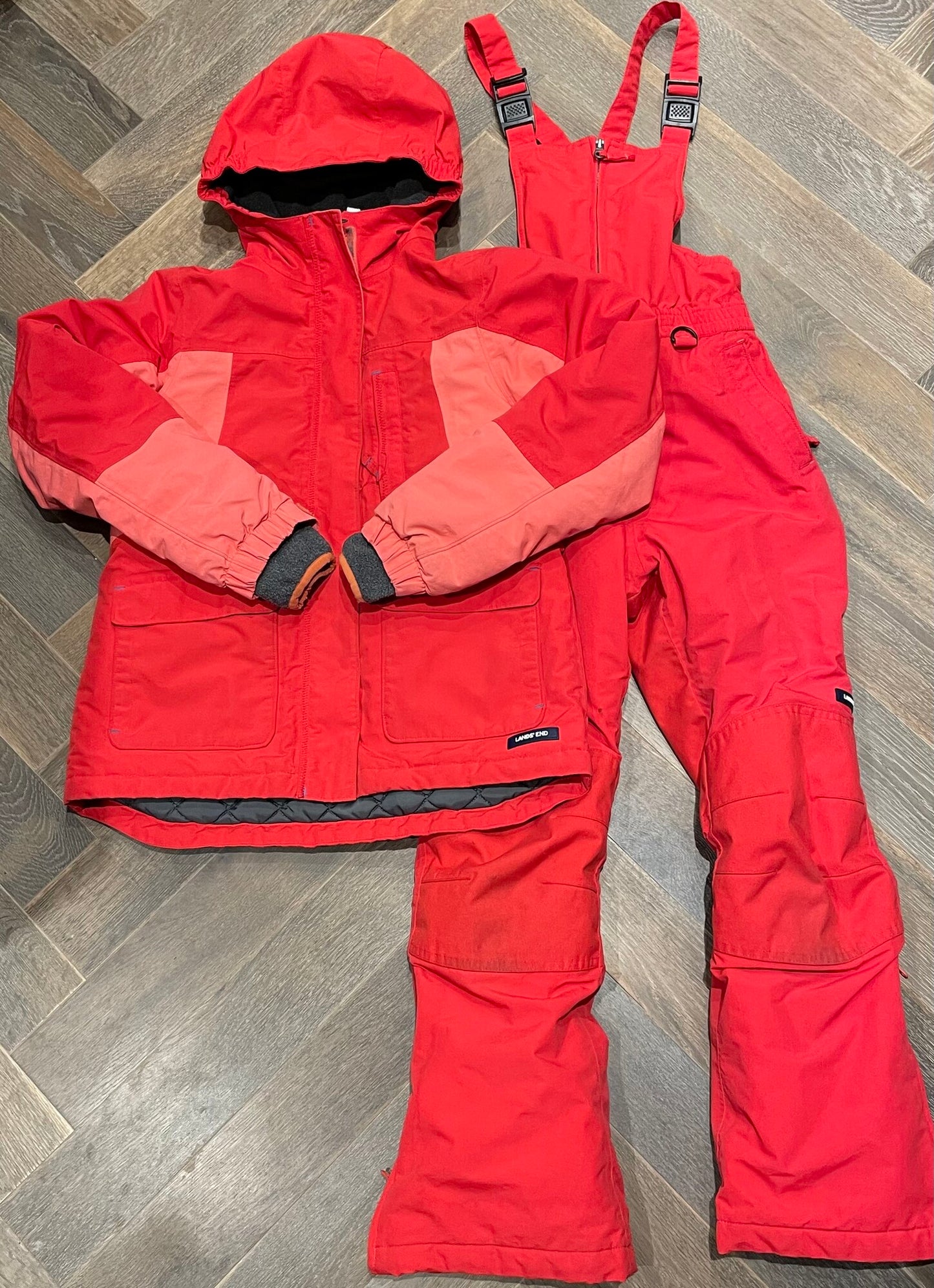 Orange  Lands End Winter Suit 2pc, 10-12Y