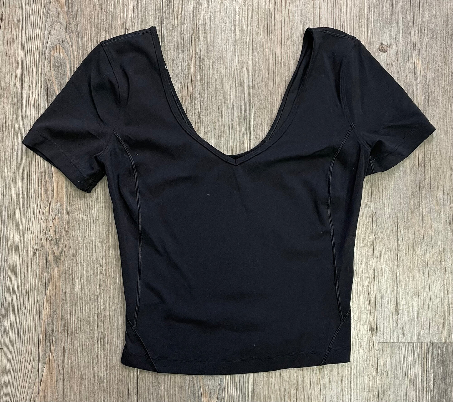 Black  Lululemon Cropped Top, 14Y+
