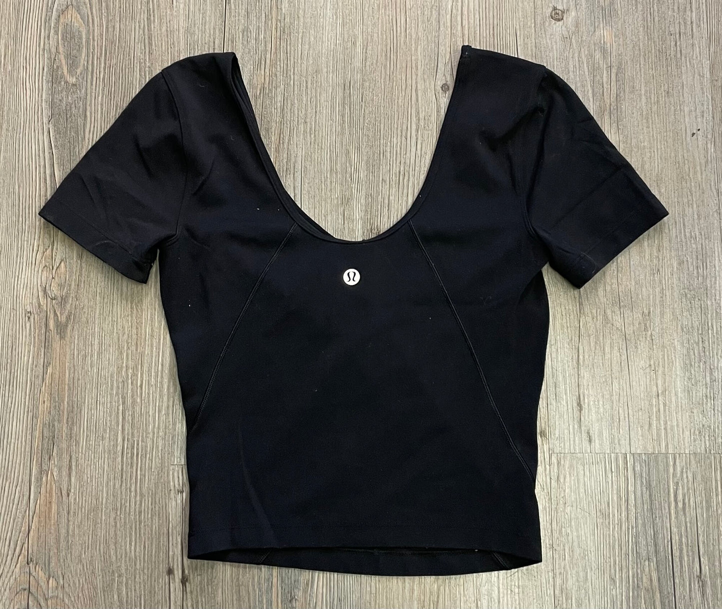 Black  Lululemon Cropped Top, 14Y+