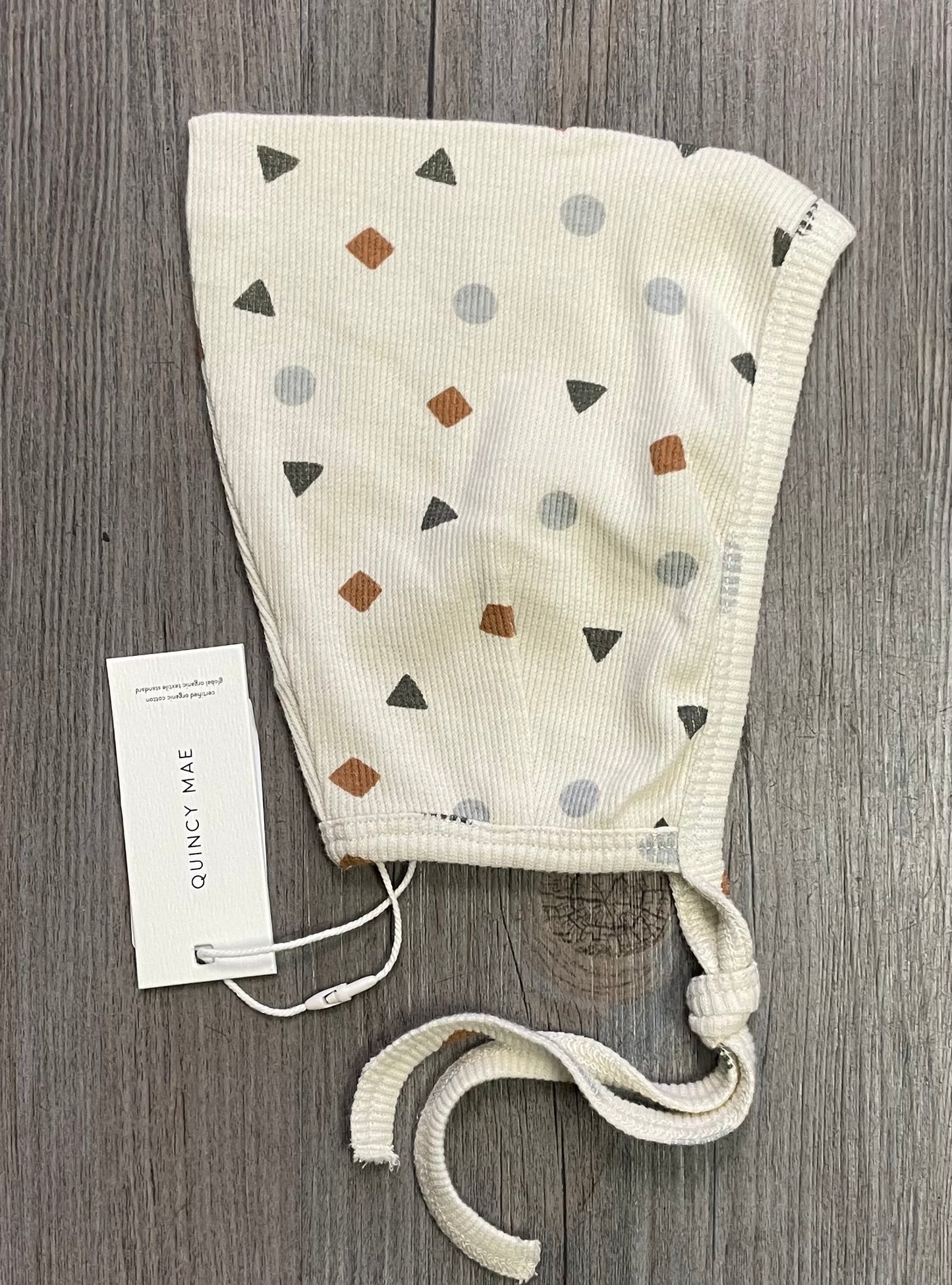Natural  Quincy Mae Baby Bonnet, 3-6M