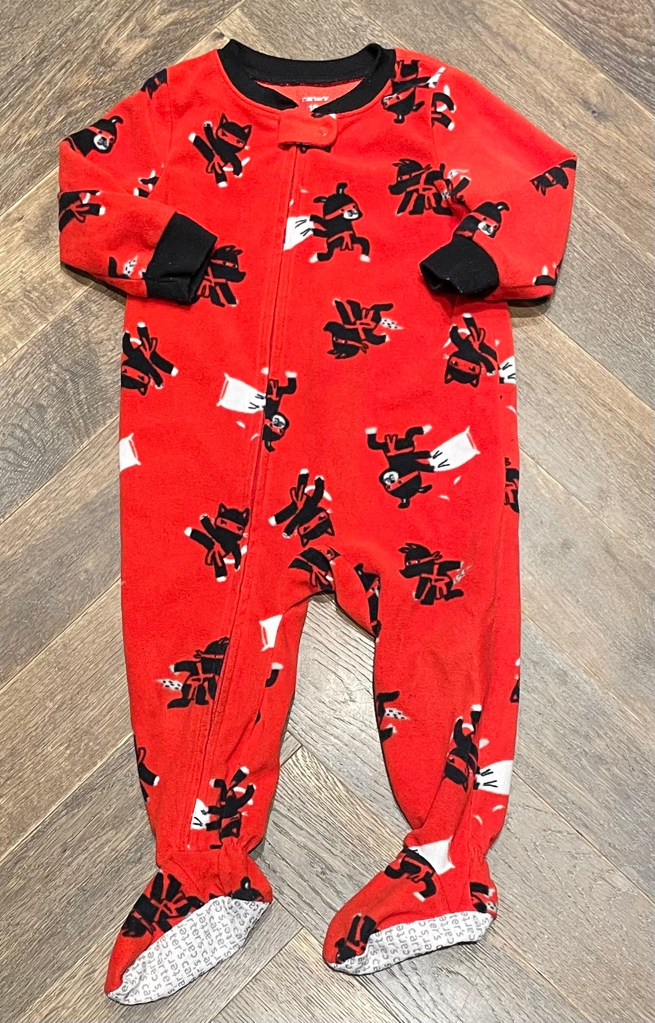 Red  Carters Pj Onesie, 18M
