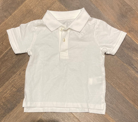 White  Childrens Place Polo, 18-24M