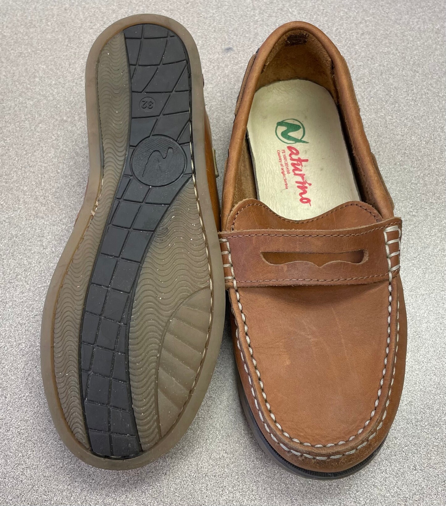 Brown  Naturino Loafers Shoes, 1.5Y