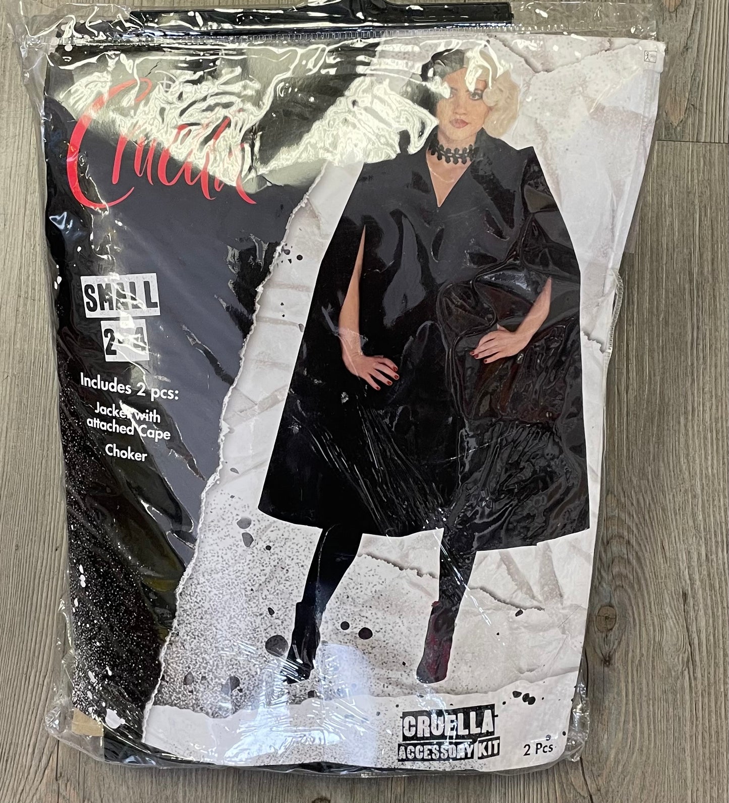 Black  Cruella Costume, Adult Smal
