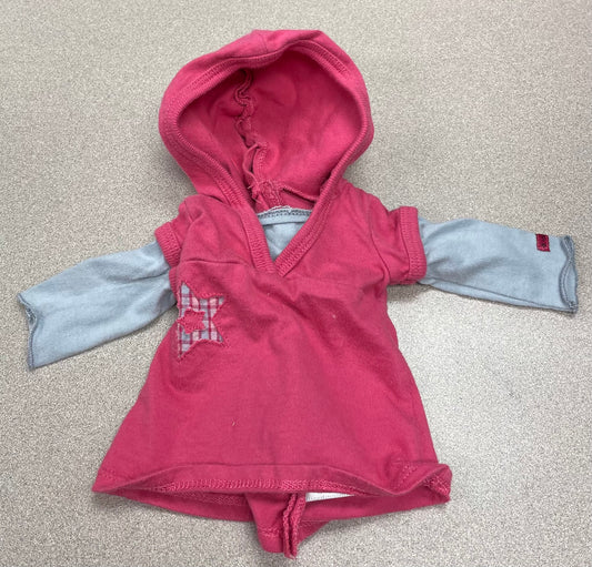 Pink  AG Doll Hooded Dress, 18 Inch