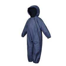 Navy  Splashy Rain Suit, 6-12M