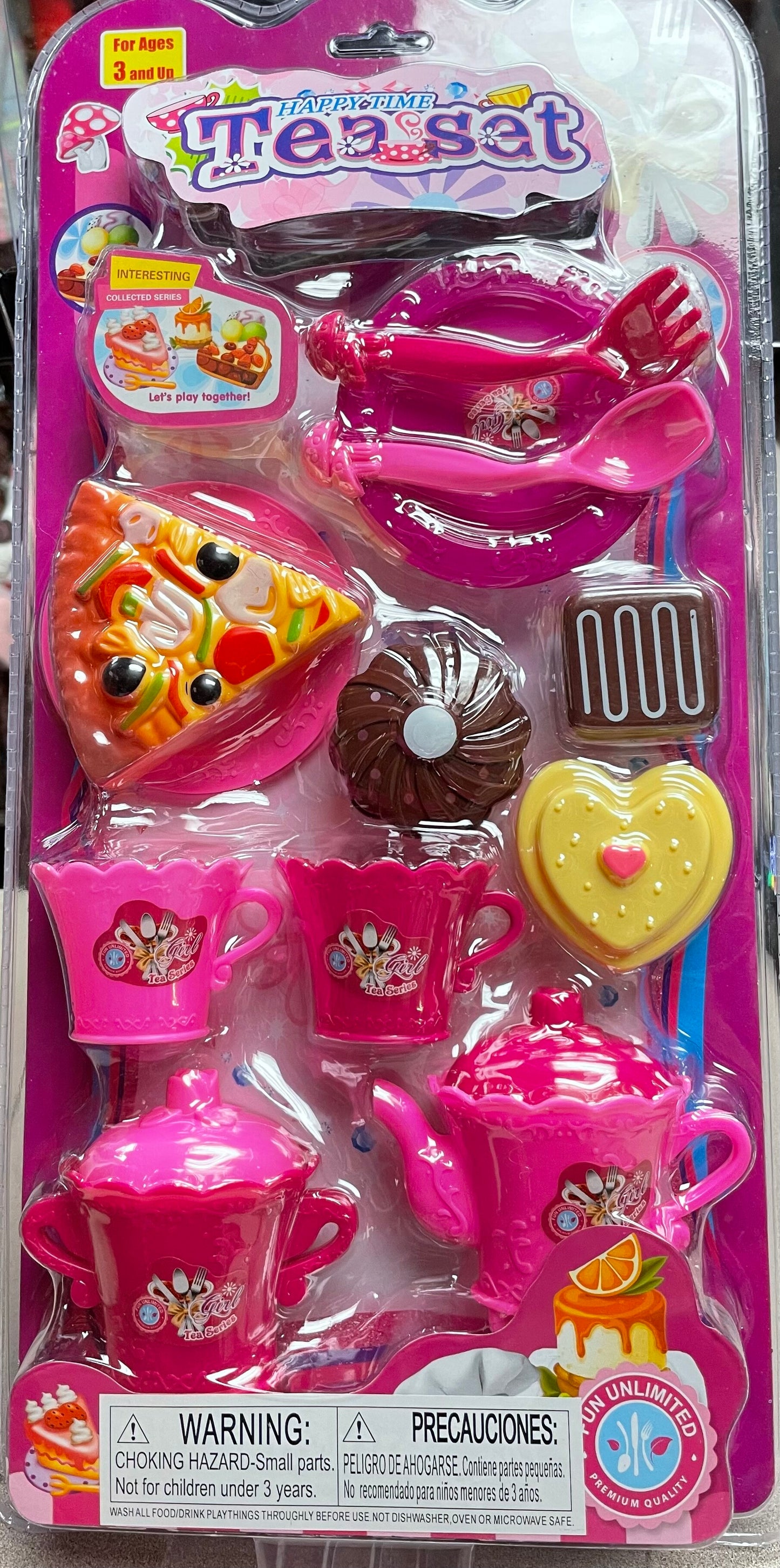 Pink  Happy Time Tea Set, NEW!