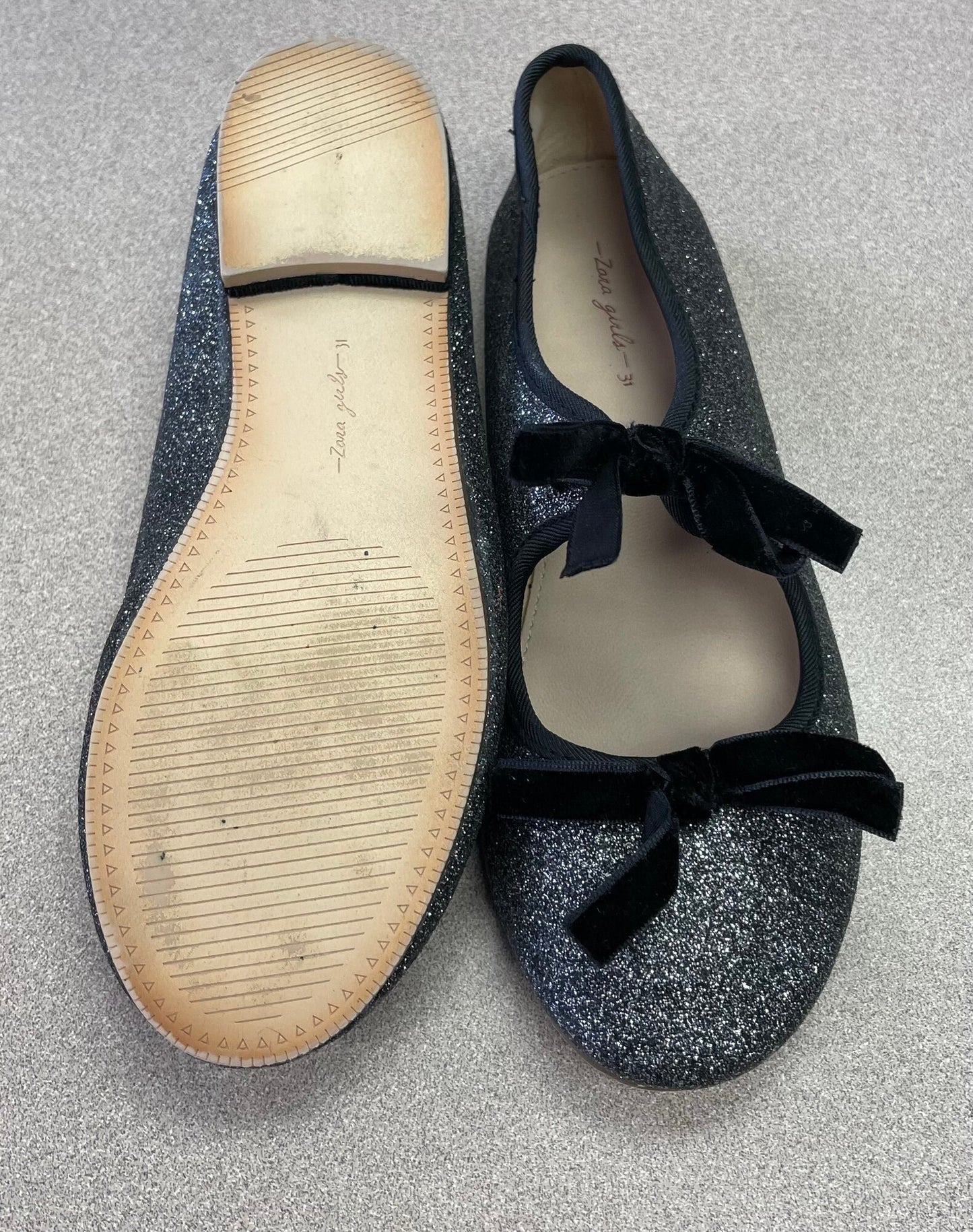 Black  Zara Glitter Shoes, 13Y