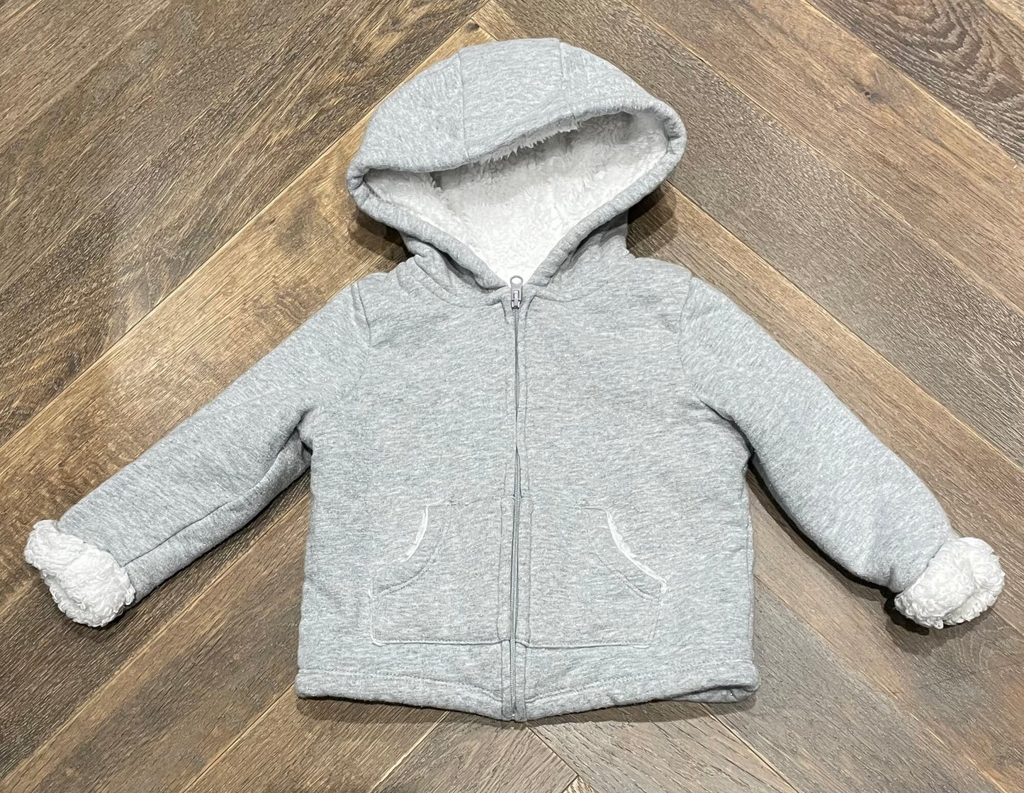 Grey  Joe Fresh Faux Fur Lined, 18-24M