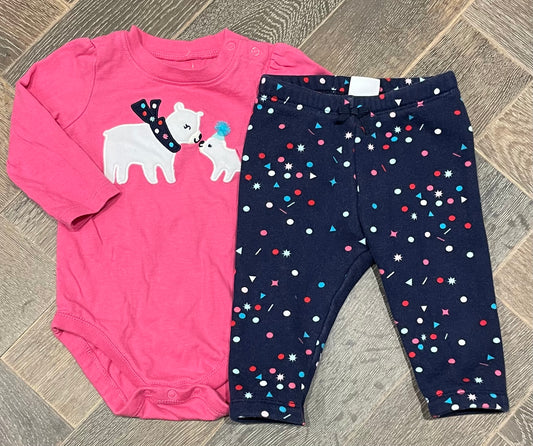 Multi  Gymboree Onesie Set 2pc, 3-6M