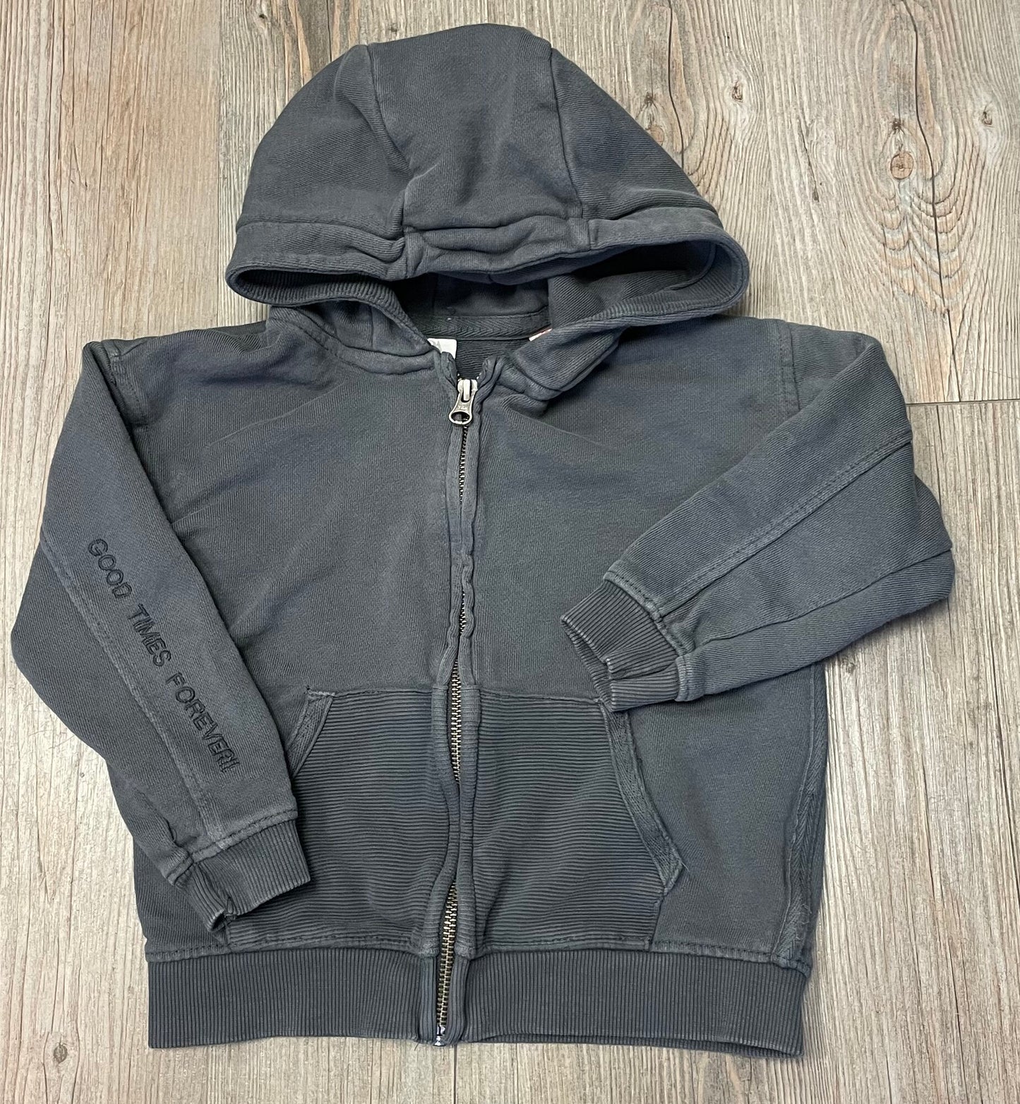 Grey  Zara Zip Hoodie, 4-5Y