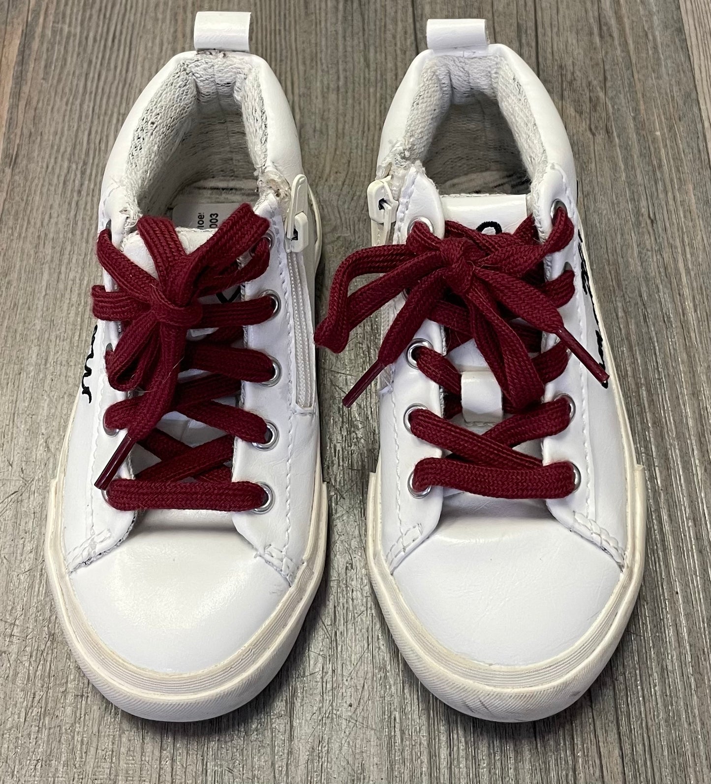 White  Zara Zip Up Side Shoes, 6T