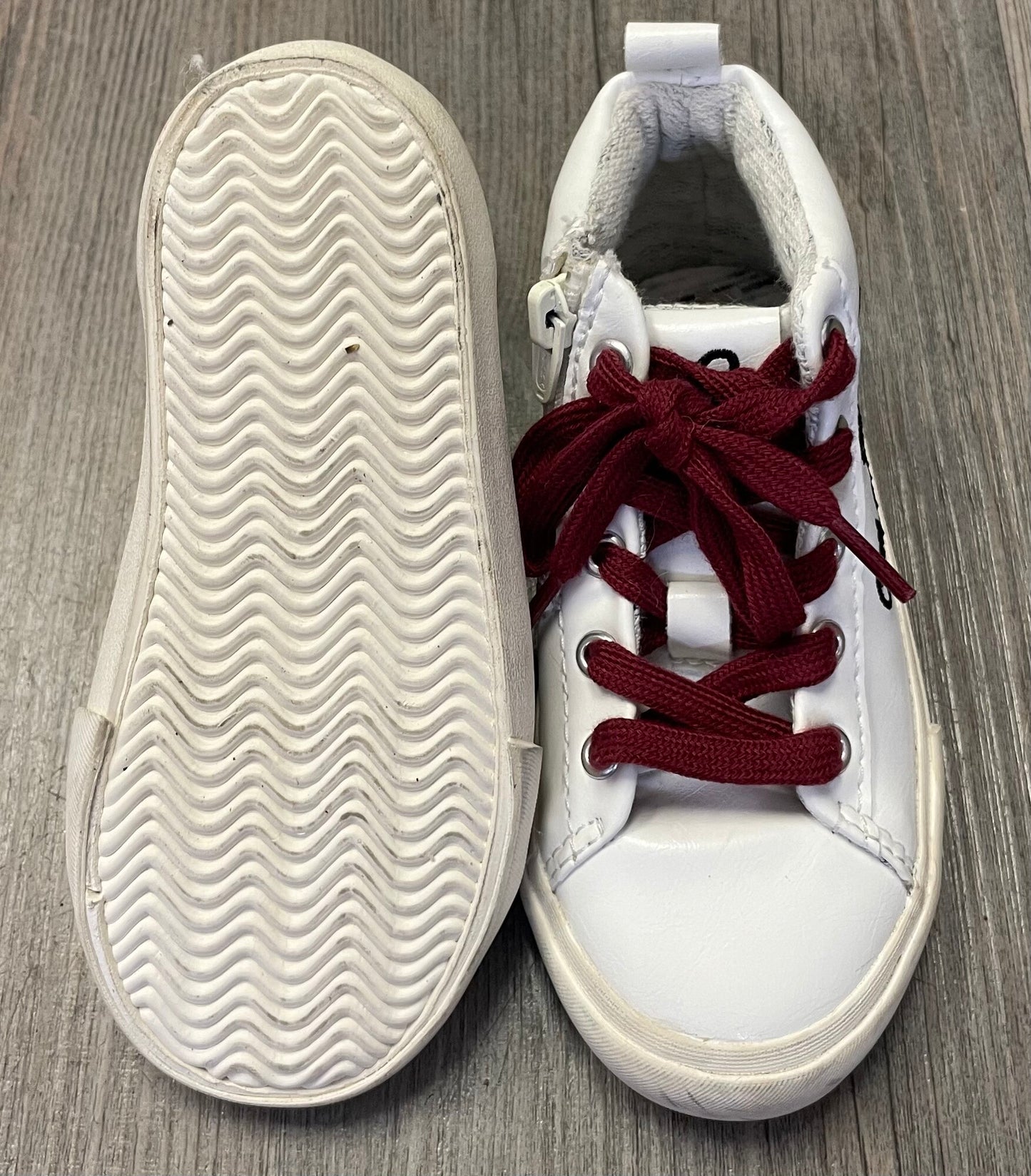 White  Zara Zip Up Side Shoes, 6T