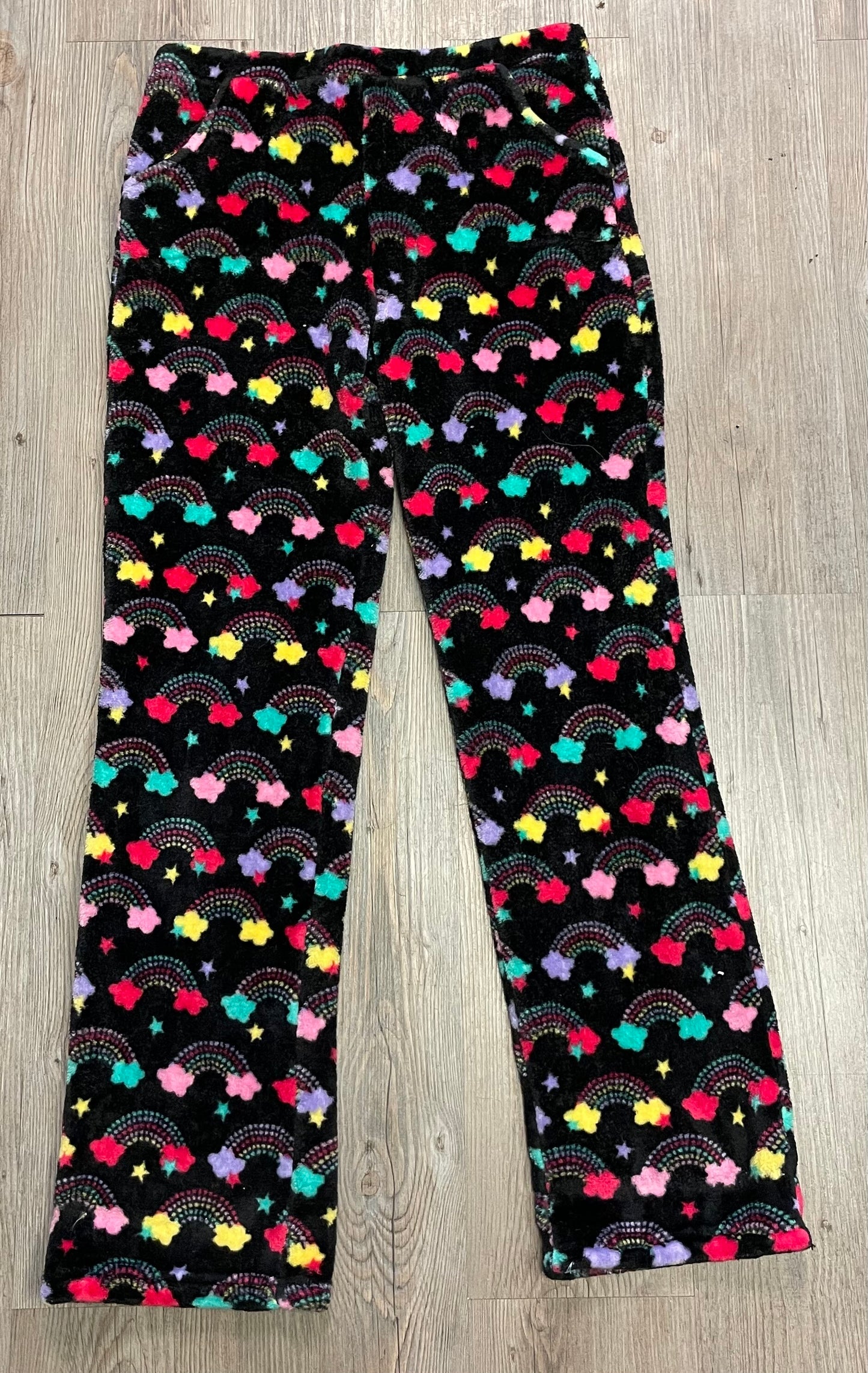 Multi  Rainbow Fuzzy Pj Bottom, 14-16Y