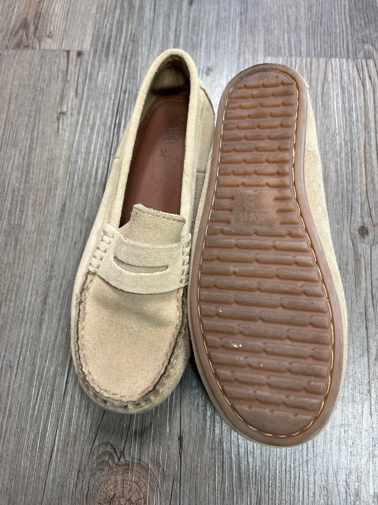 Beige  Zara Suede Shoes, 2Y