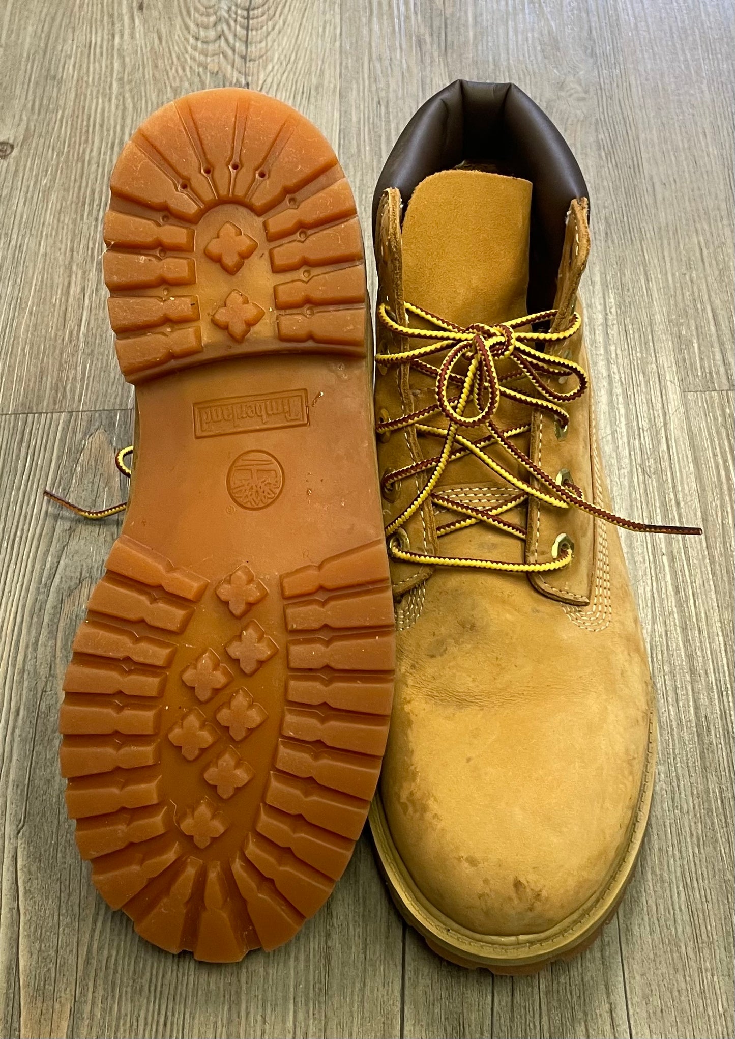 Tan  Timberland Premium Boots, 7Y