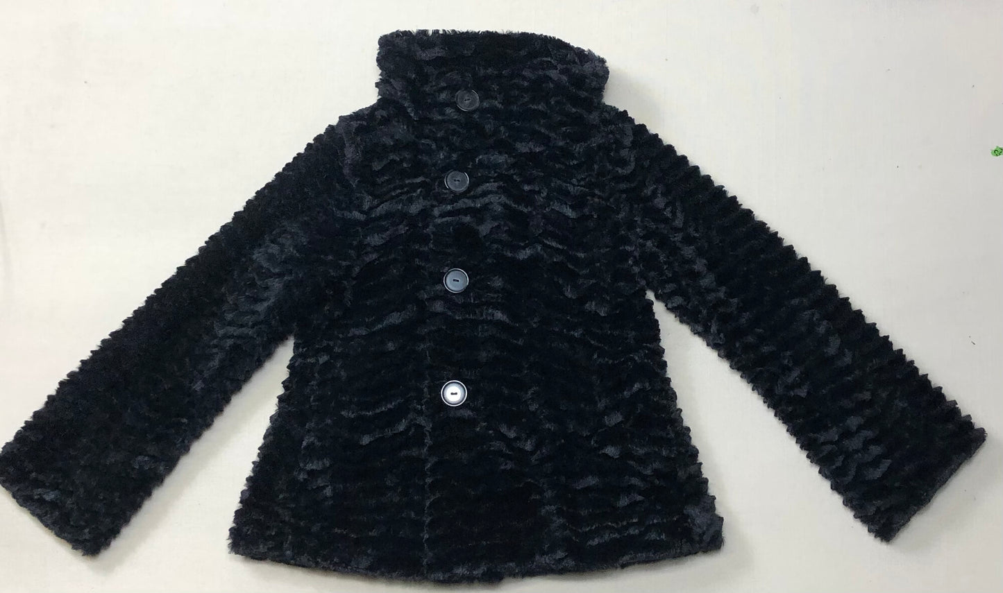 Black  Patagonia Faux Fur Jacket, 10Y