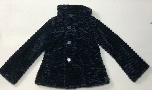 Black  Patagonia Faux Fur Jacket, 10Y