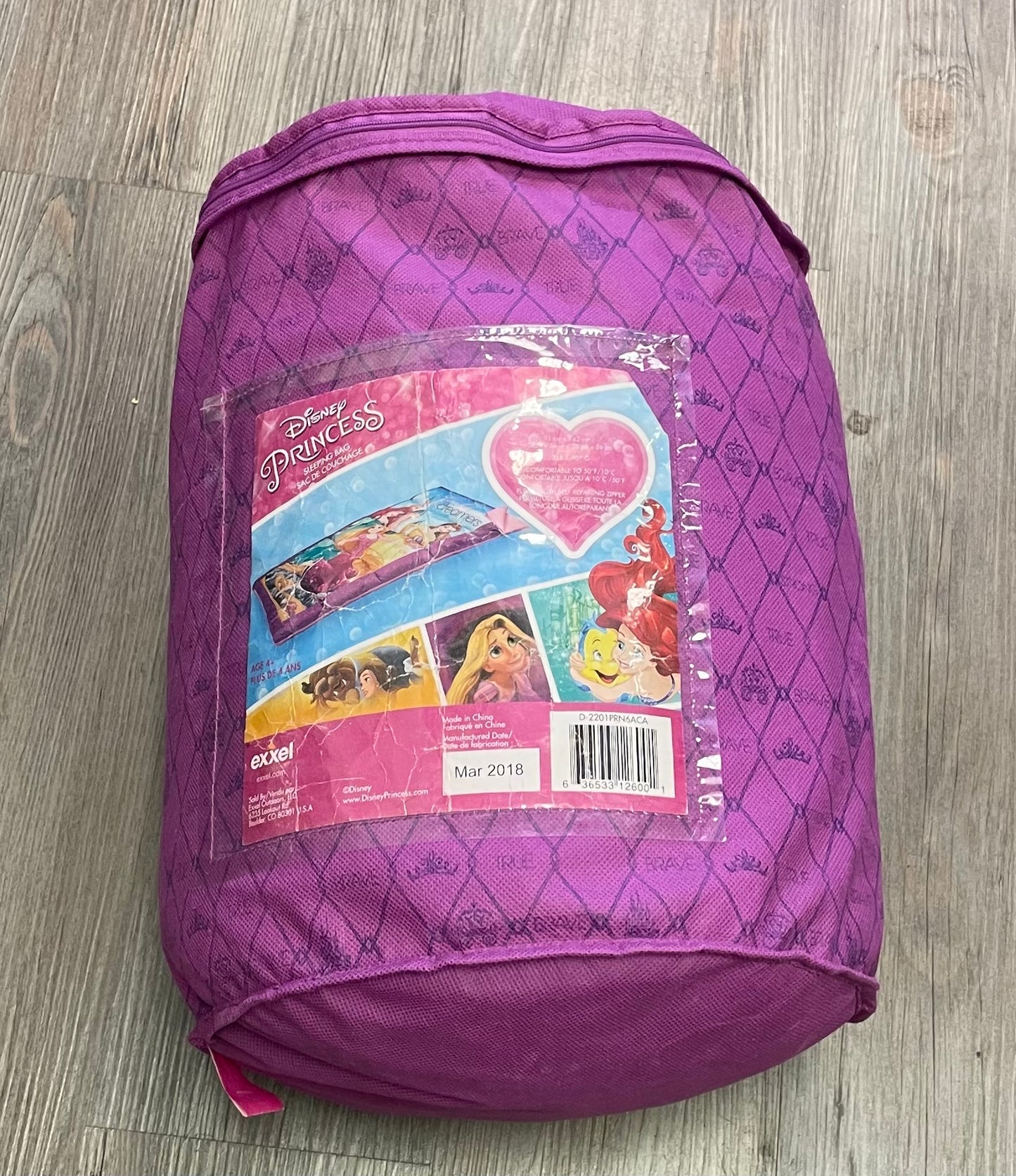 Multi  Disney Sleeping Bag, 28 In X 56
