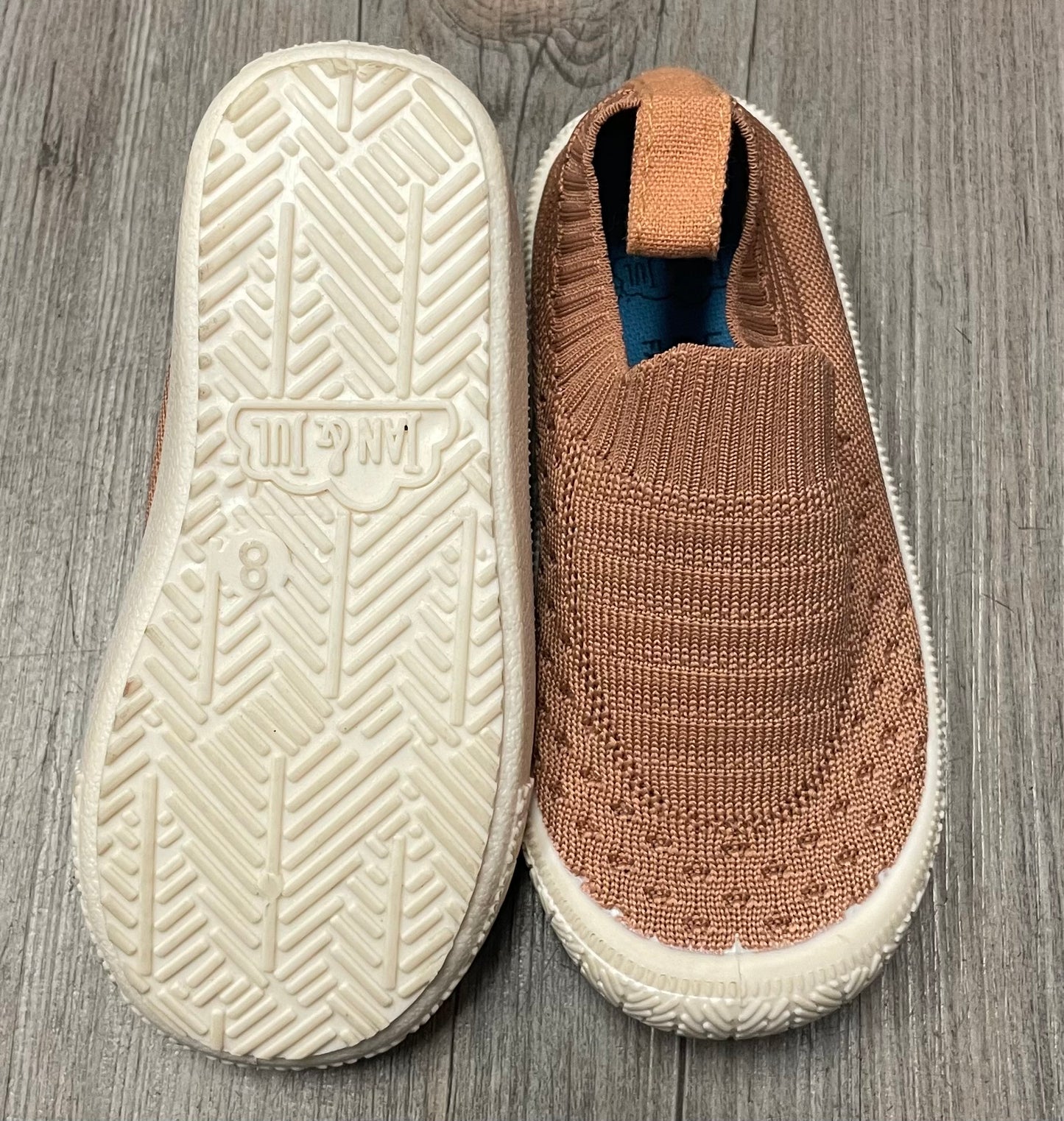 Brown  Jan & Jul  Knit Shoes, 8T
