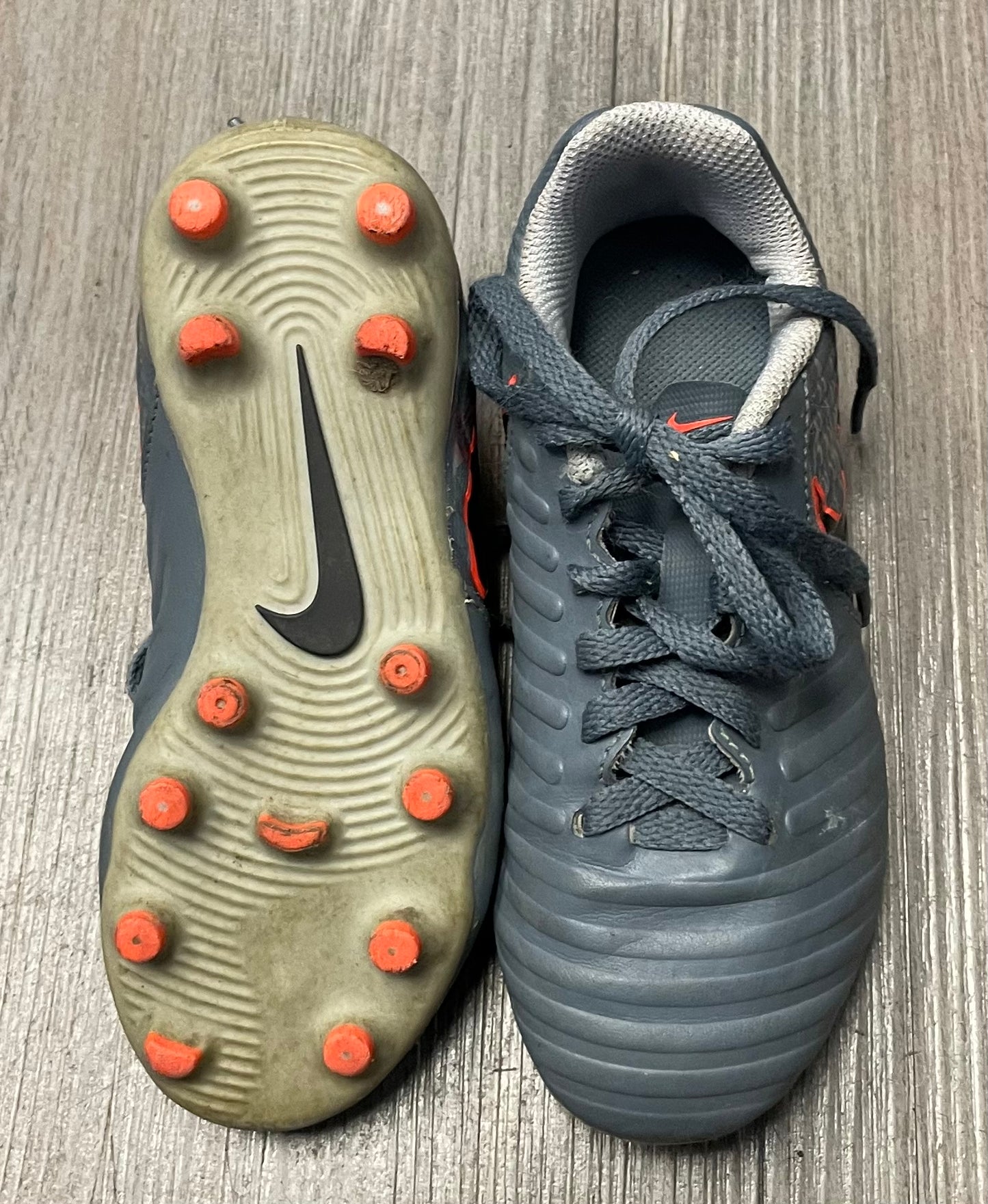 Grey  Nike Soccer Shoes, 10T