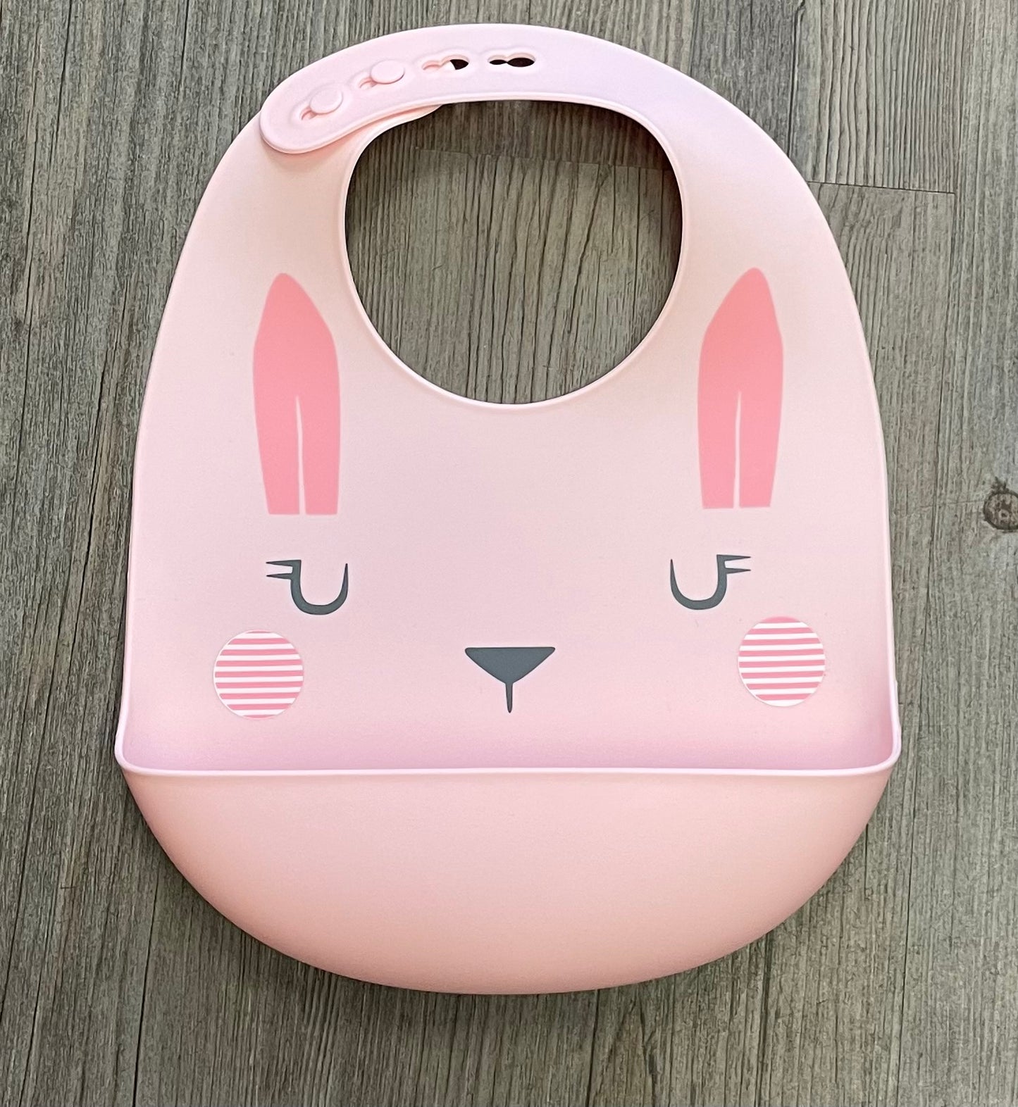 Pink  Cloud Island Silicon Bib, Pre-owned