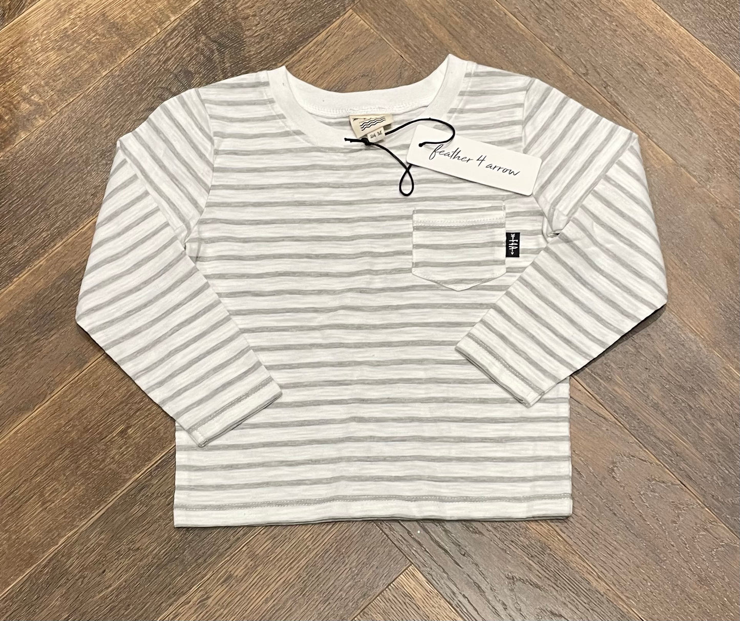 Grey  Feather 4 Arroe Ls Tee, 24M