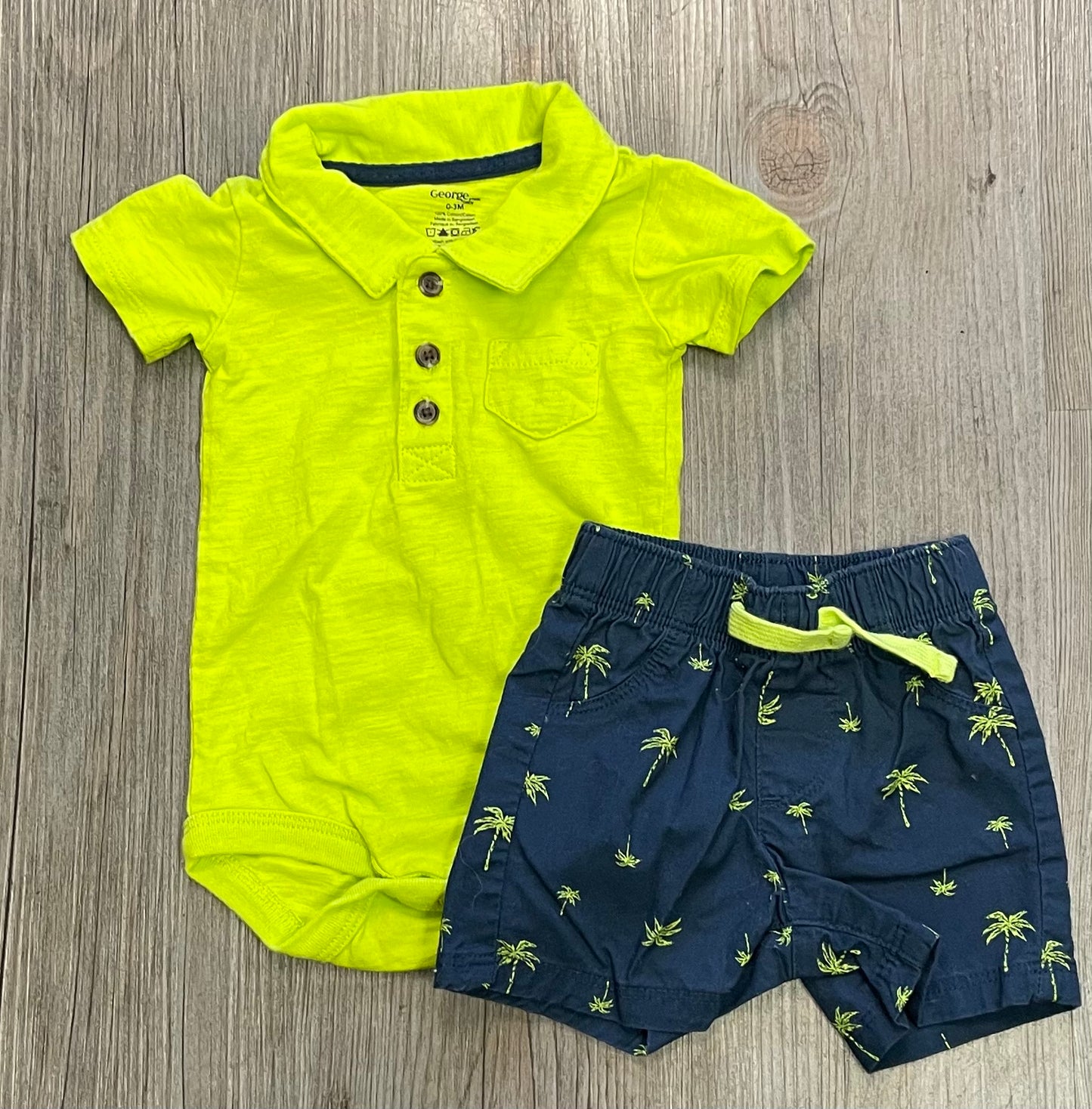 Navy  George Clothing Set, 0-3M