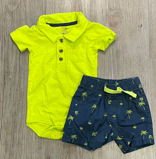Navy  George Clothing Set, 0-3M
