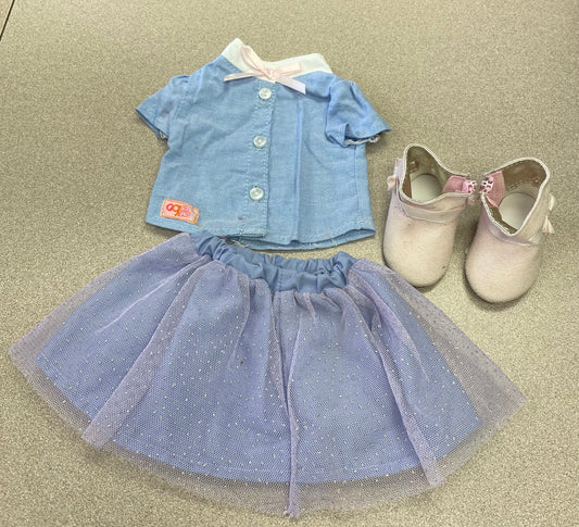 Pink/lav  OG Doll Clothing Set, 3pc