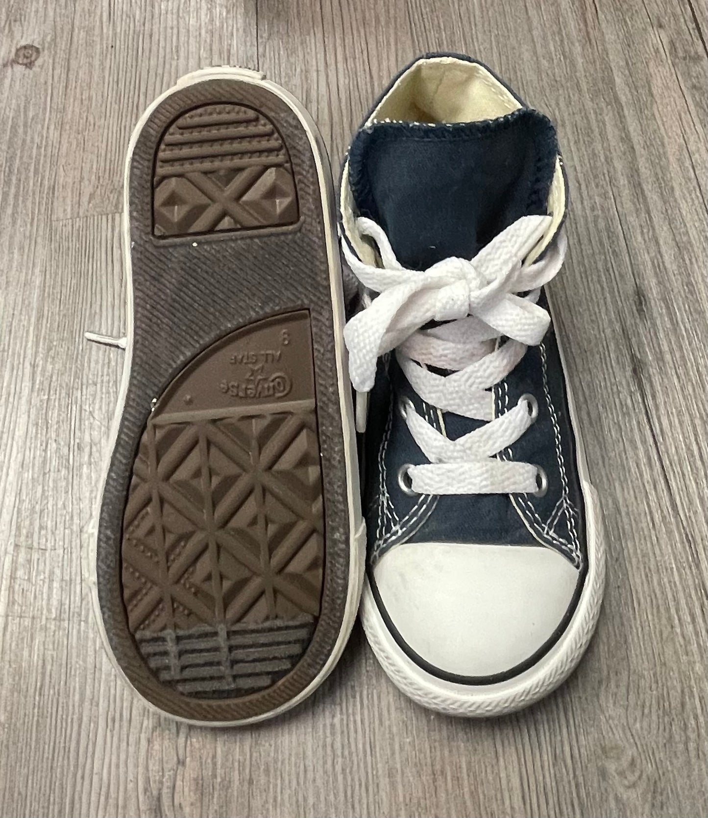 Navy  Converse High Top Shoes, 9T