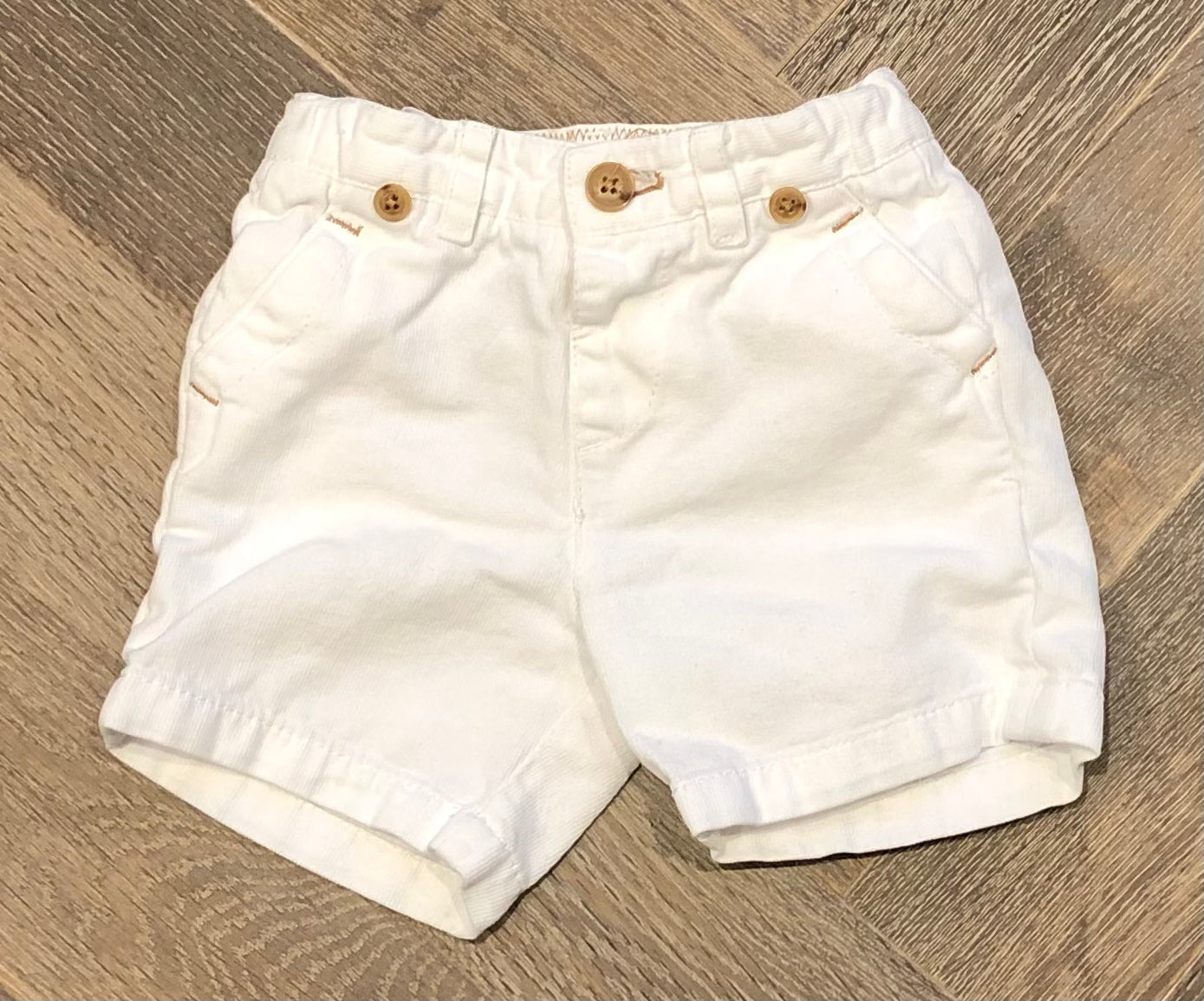 White  Zara Shorts, 9-12M