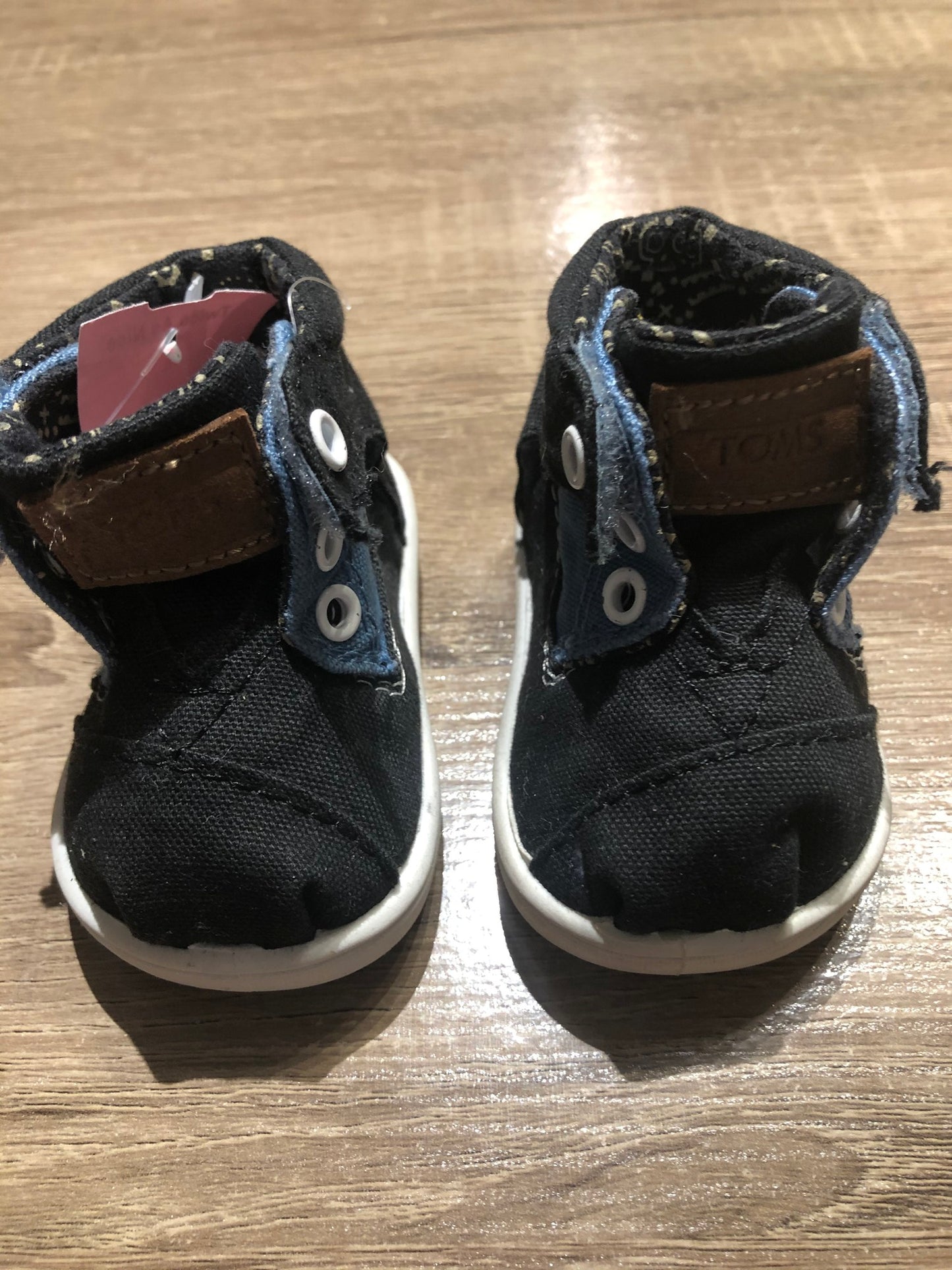 Black  Toms Hightop Infant Shoes, 2T