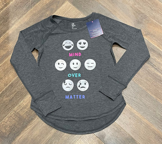 Grey  Gap Active Top Ls, 6-7Y