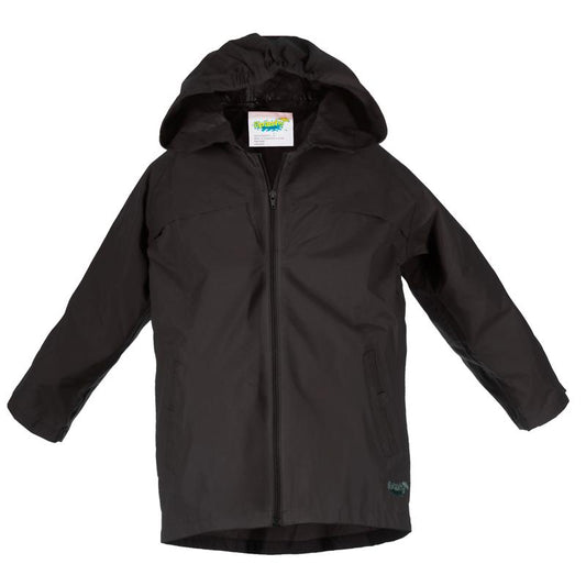 Black  Splashy Rain Jacket, 3Y