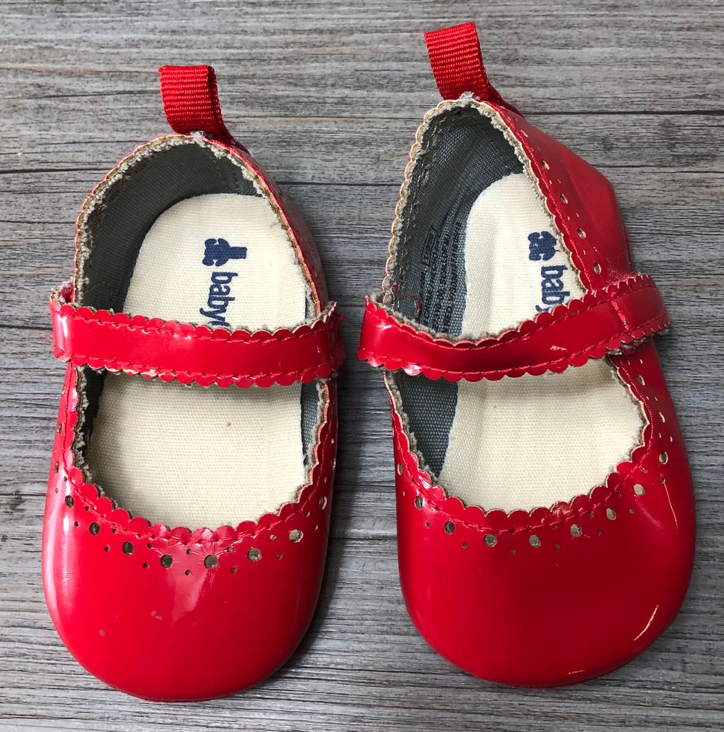 Red  Baby Gap Flat Shoes, 6-12M