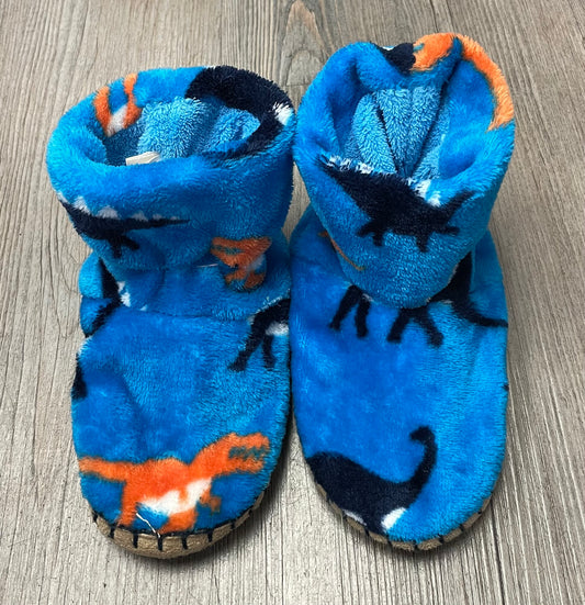 Blue  Hatley Fleece Slippers, 8-10T
