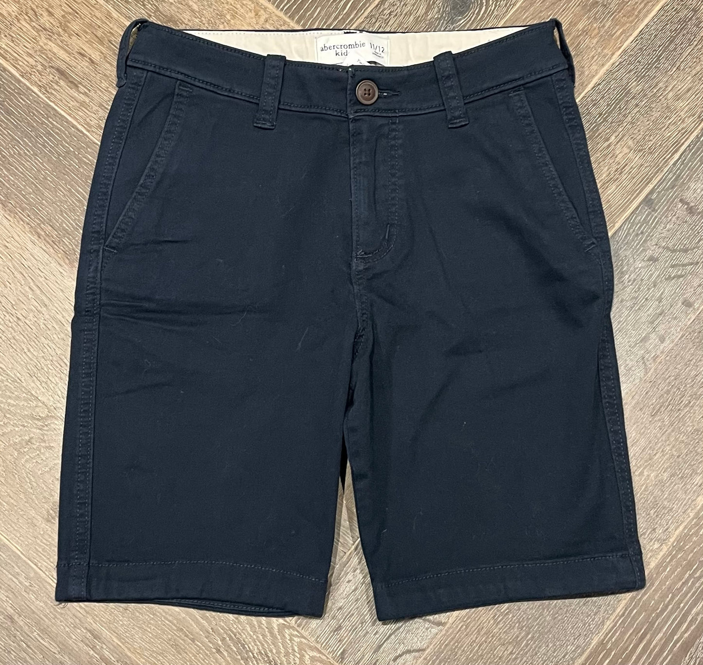 Navy  Abercrombie Chino Shorts, 11-12Y