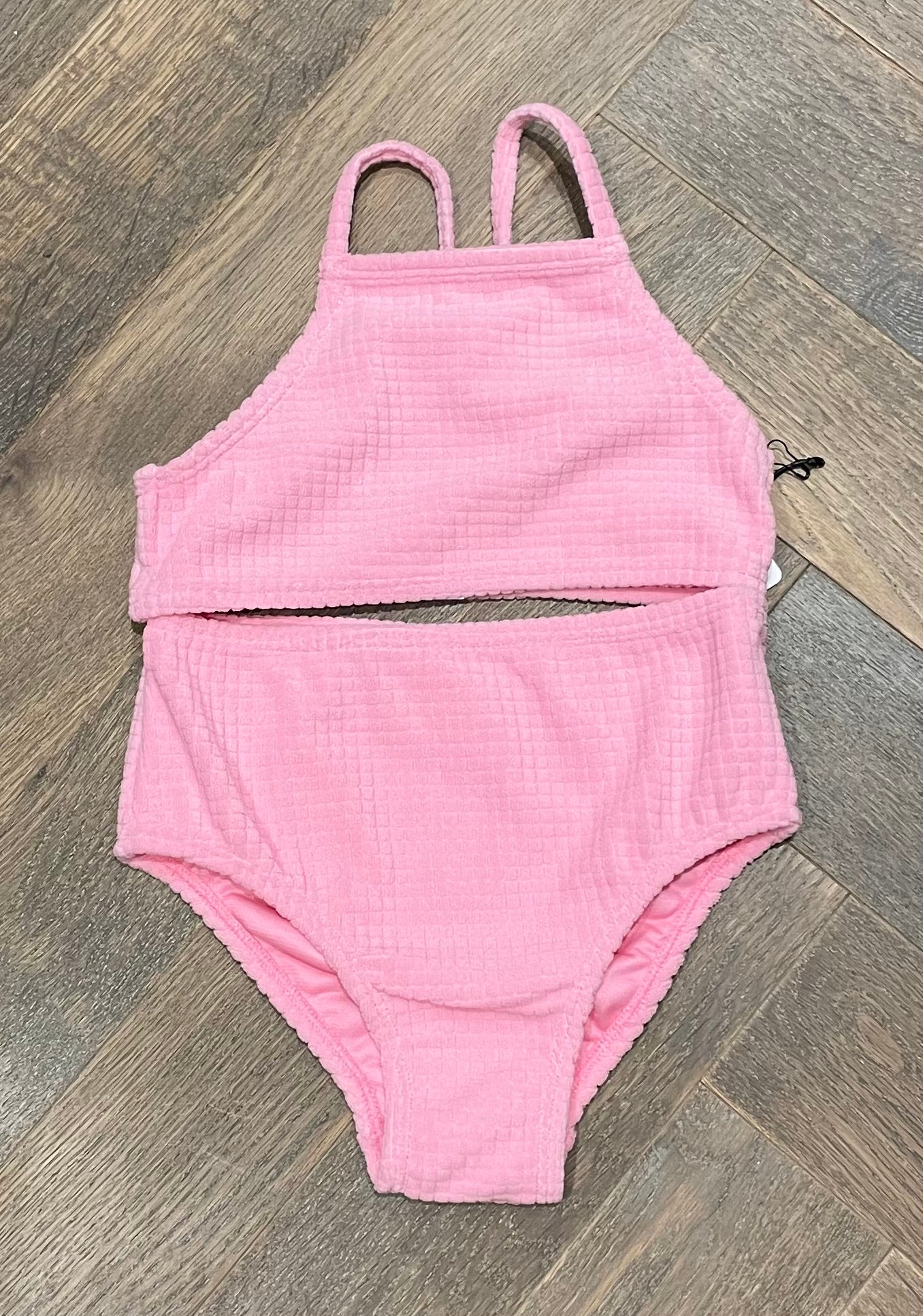 Pink  F4A Terry Bikini Set, 6Y