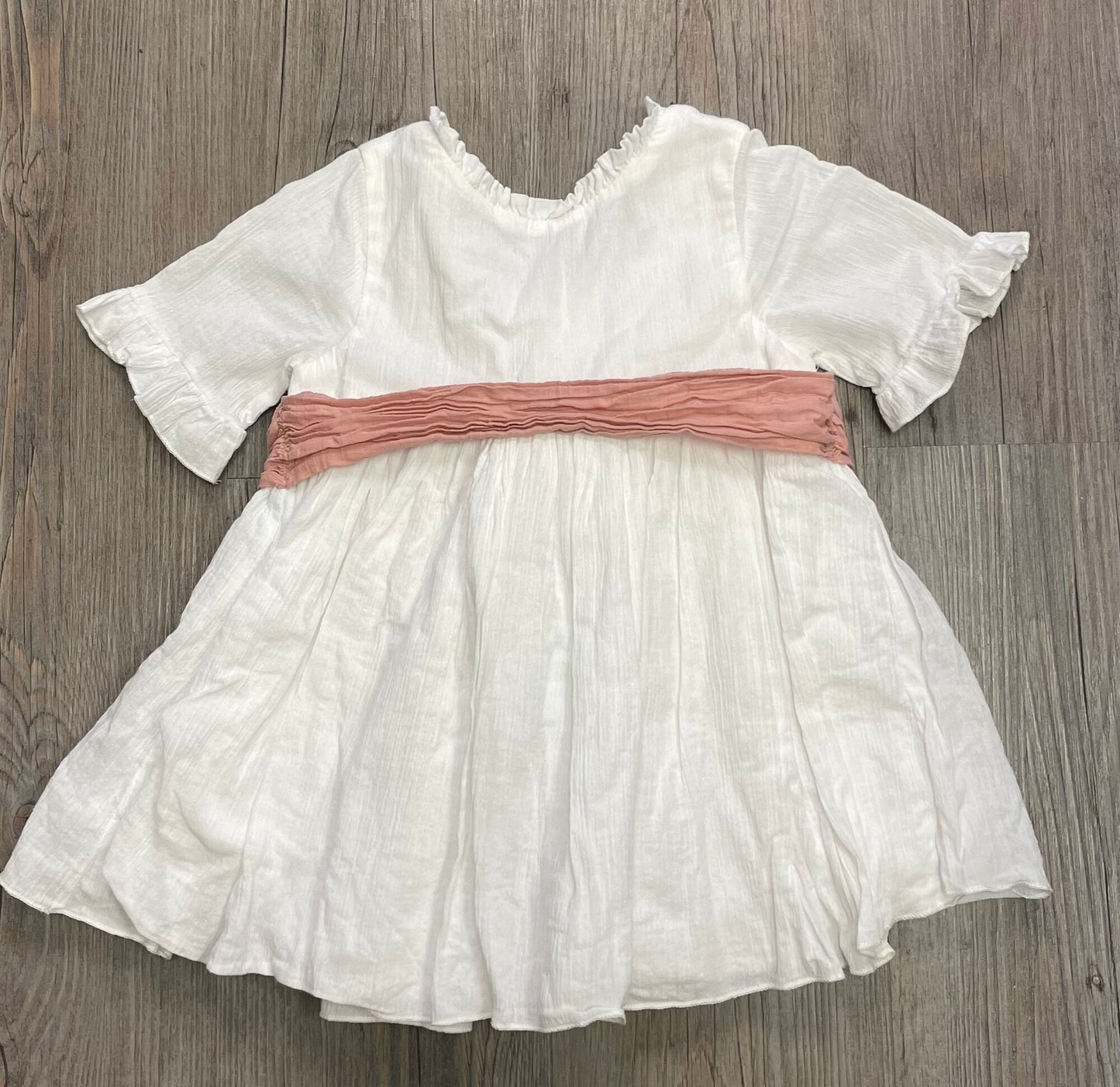 White  MNG Lined Dress, 12-18M