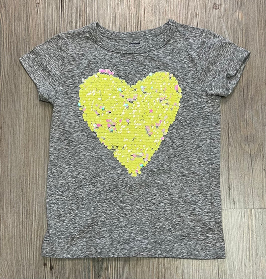 Grey  Crewcuts Sequins Tee, 4-5Y