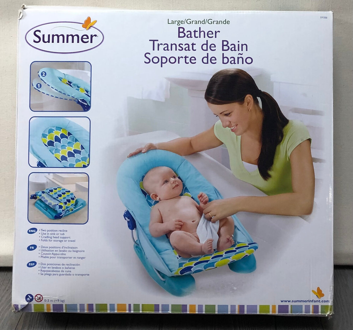 Blue  Summer Infant Bather, 0-3M