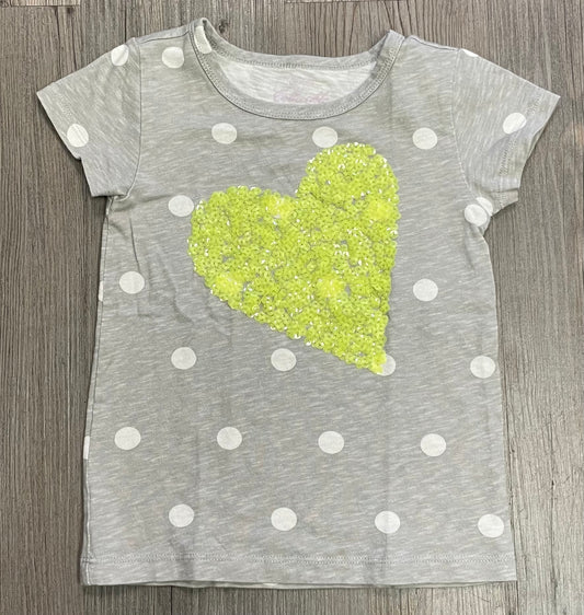 Grey  Crewcuts Sequin Tee, 4-5Y