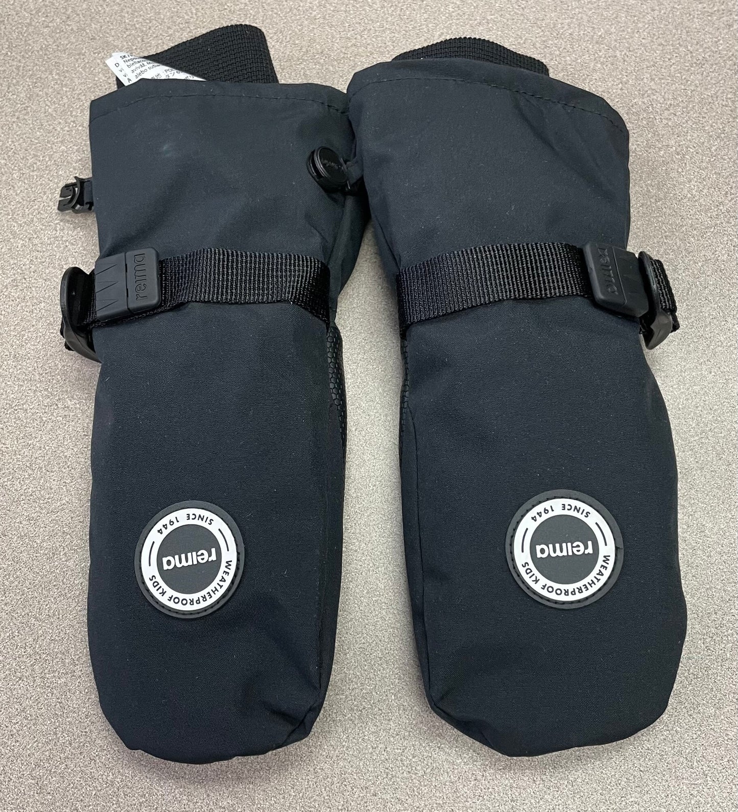 Black  Reimatec Winter Mitts, 4Y